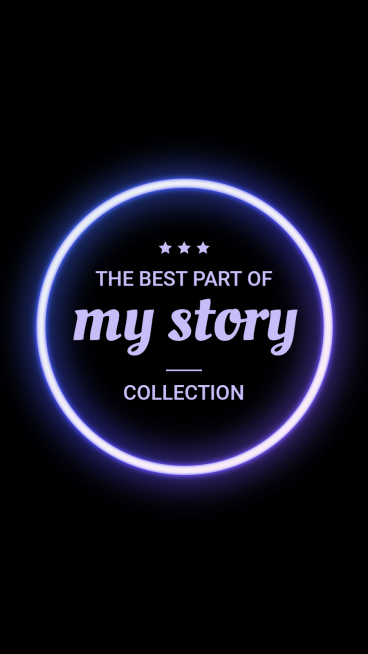 Black Background Blue Purple Fluorescence Circular Story Collection Simple Fashion Cool Style Instagram Highlight预览效果