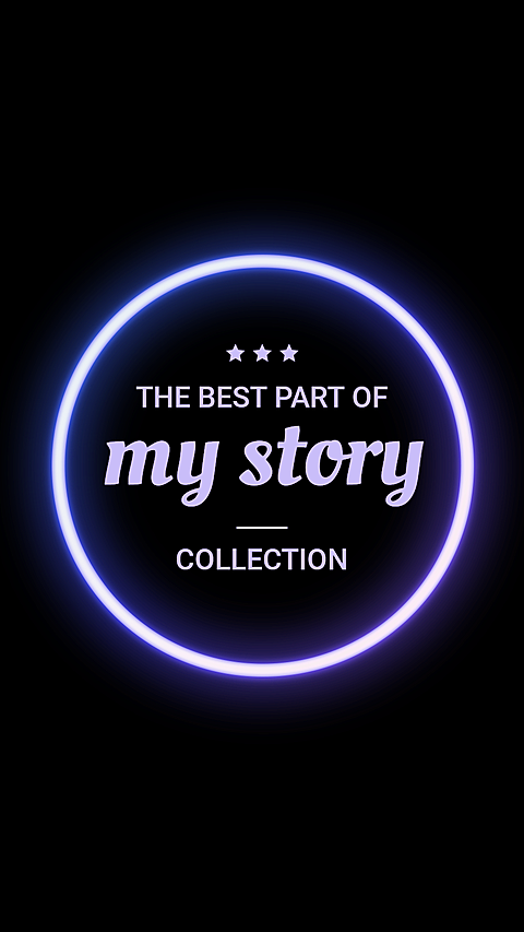 Black Background Blue Purple Fluorescence Circular Story Collection Simple Fashion Cool Style Instagram Highlight
