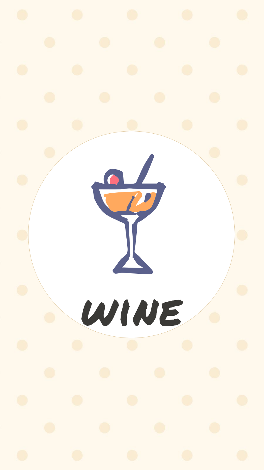 Pink Dots Background Wine Originality Retro Simple Style Instagram Highlight