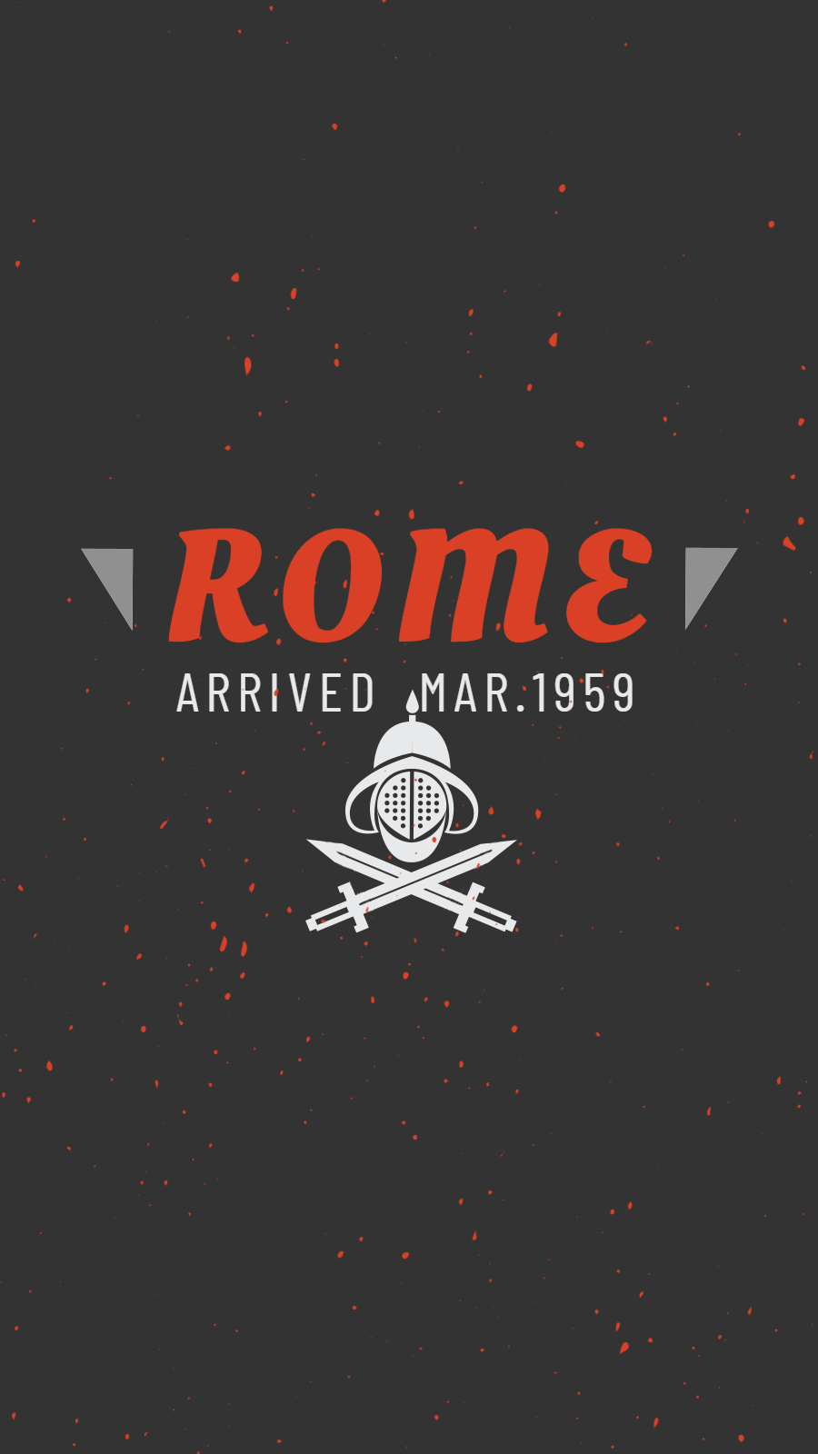 Black Background Travel Record Enjoy Rome Simple Fashion Retro Style Instagram Highlight