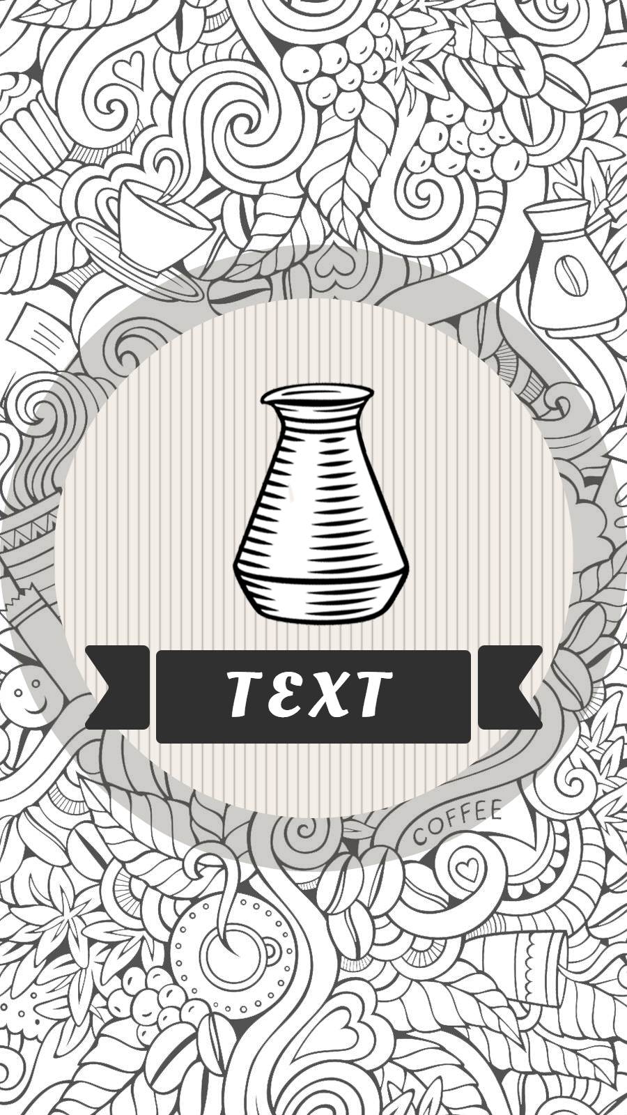 Simple Retro Style Pattern Background Coffee Instagram Highlight