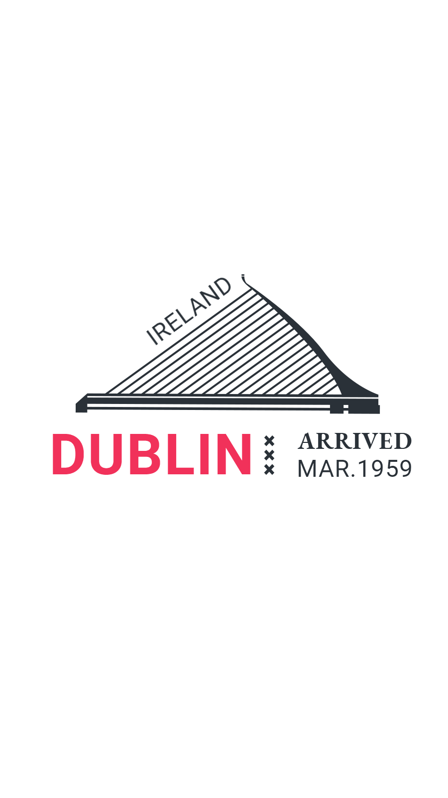 White Background Travel Record Enjoy Dublin Ireland Simple Fashion Retro Style Instagram Highlight