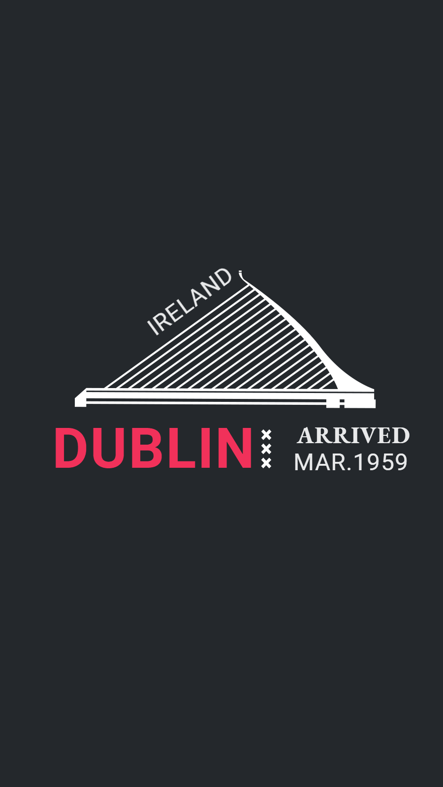 Black Background Travel Record Enjoy Dublin Ireland Simple Fashion Retro Style Instagram Highlight