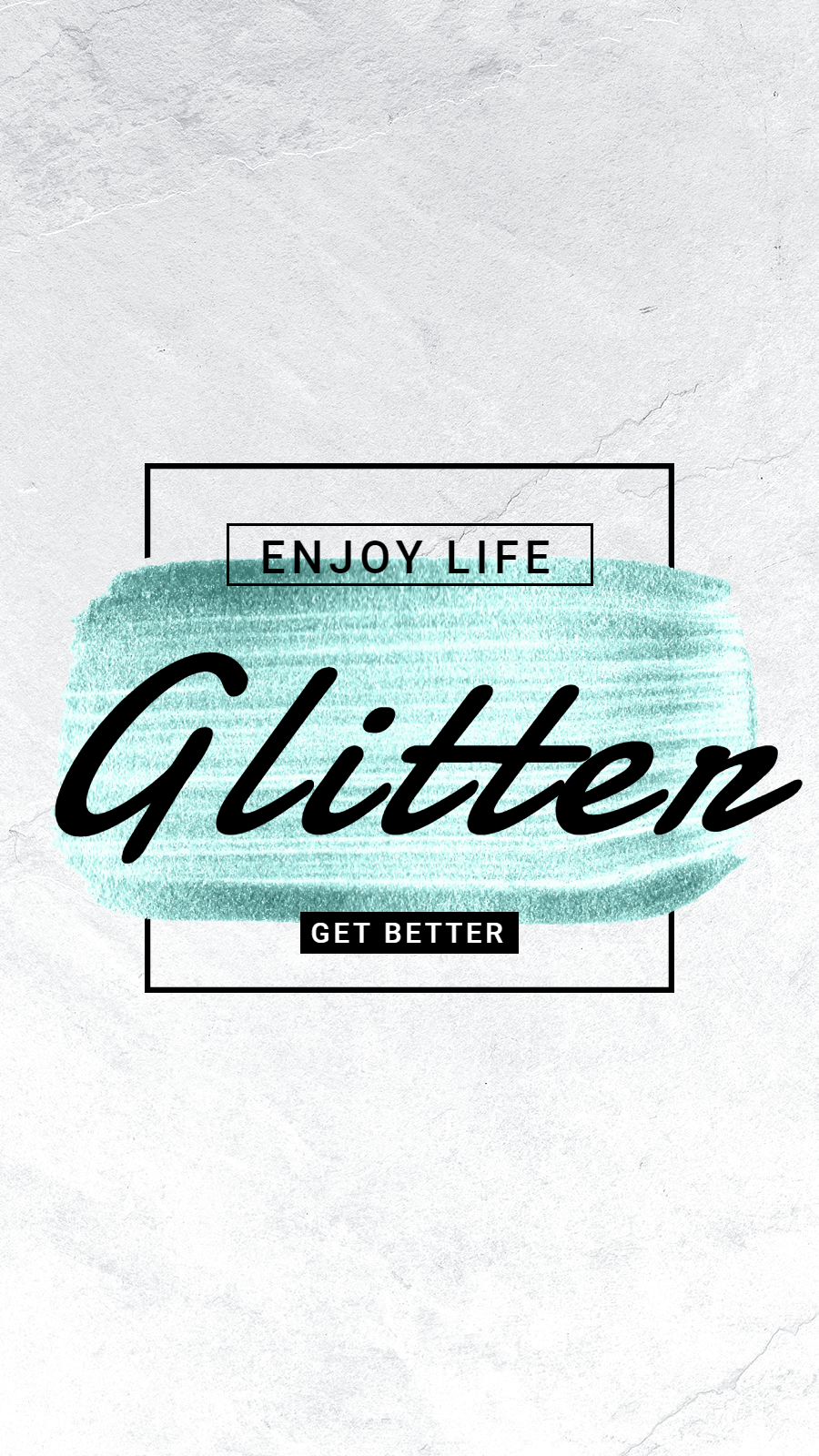 Luxury Blue Brush Rectangle Frame Text Glitter Instagram Highlight