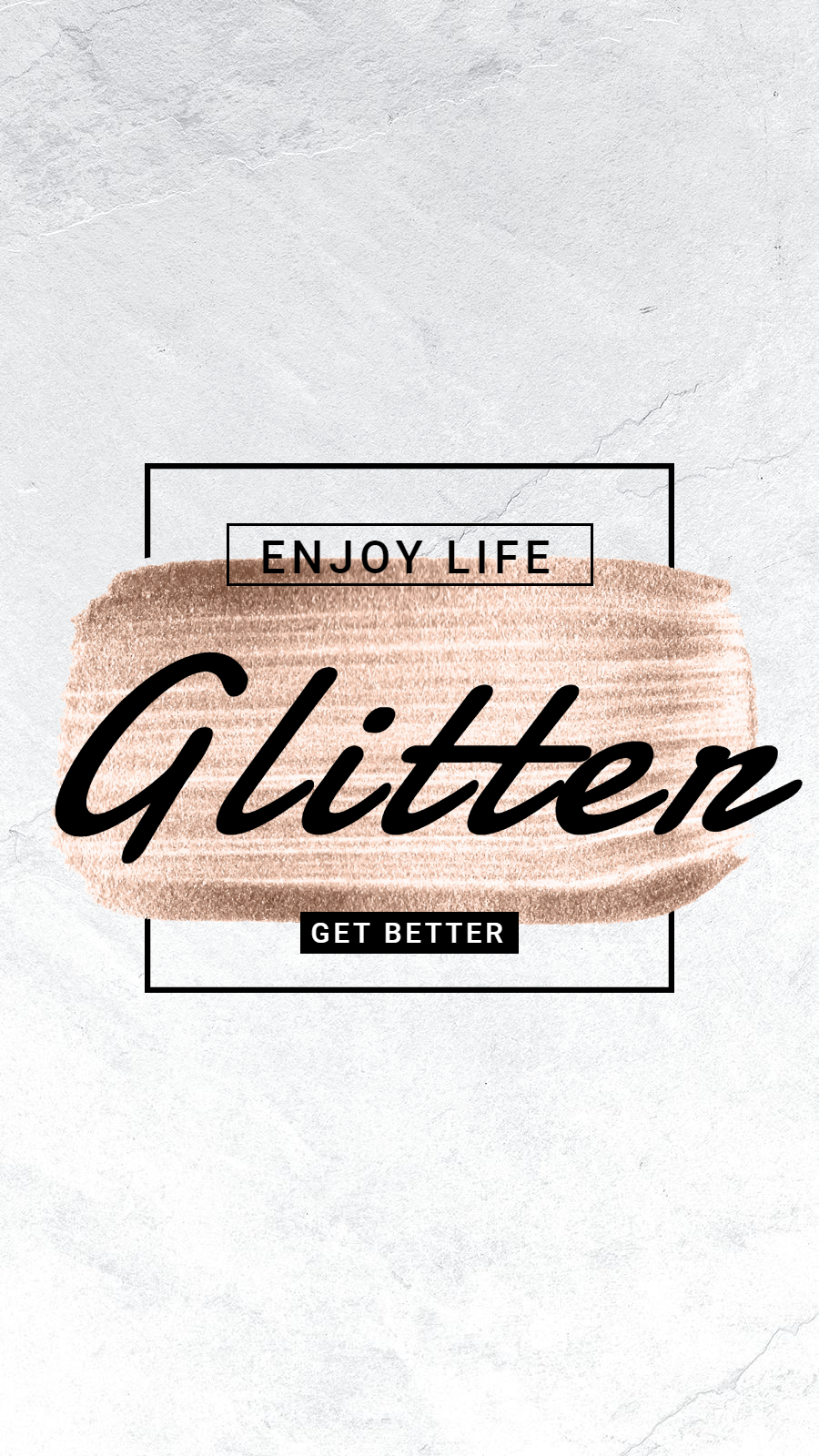 Luxury Rectangle Frame Text Glitter Instagram Highlight