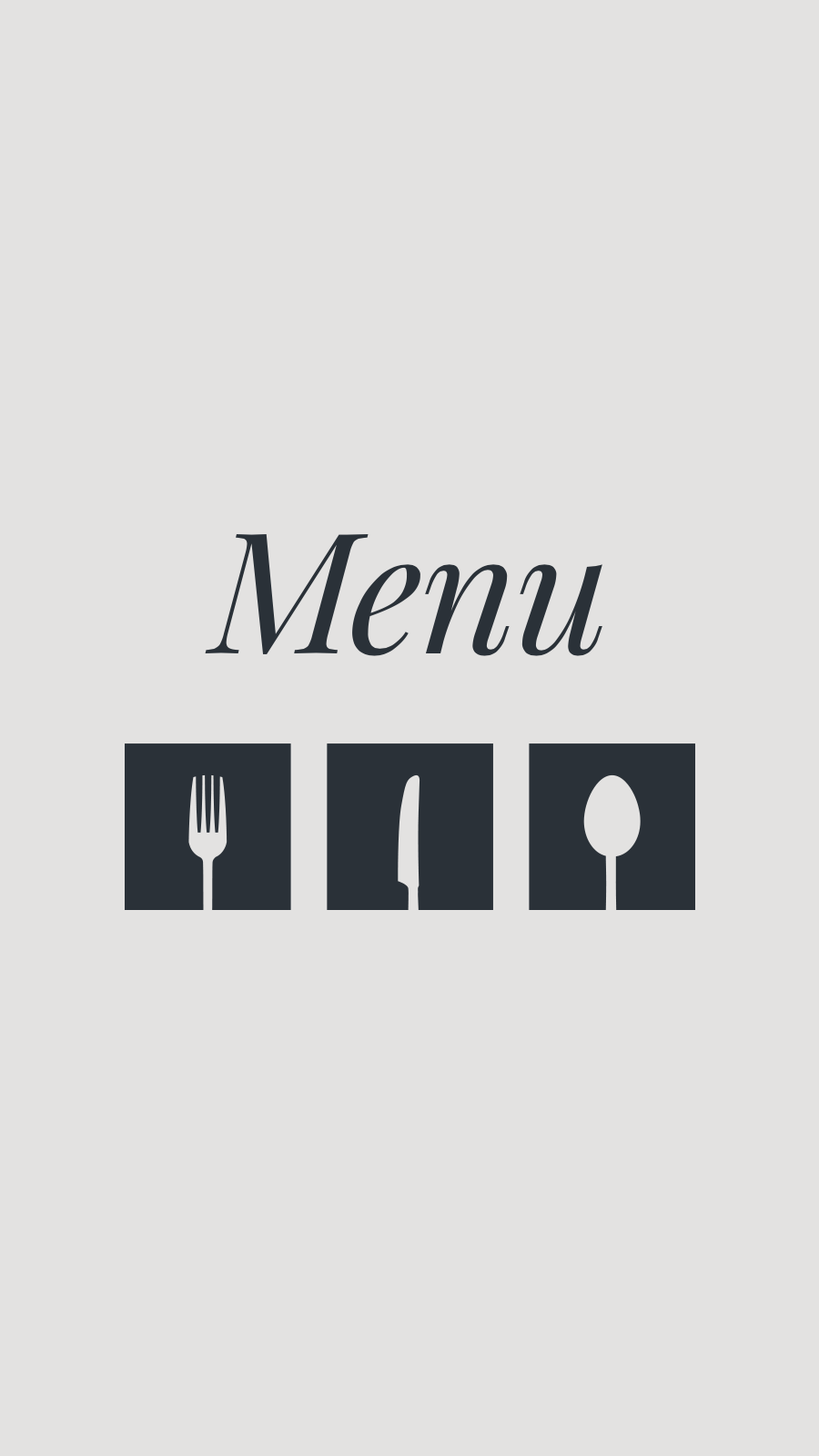 Simple Menu Cover Design Instagram Highlight