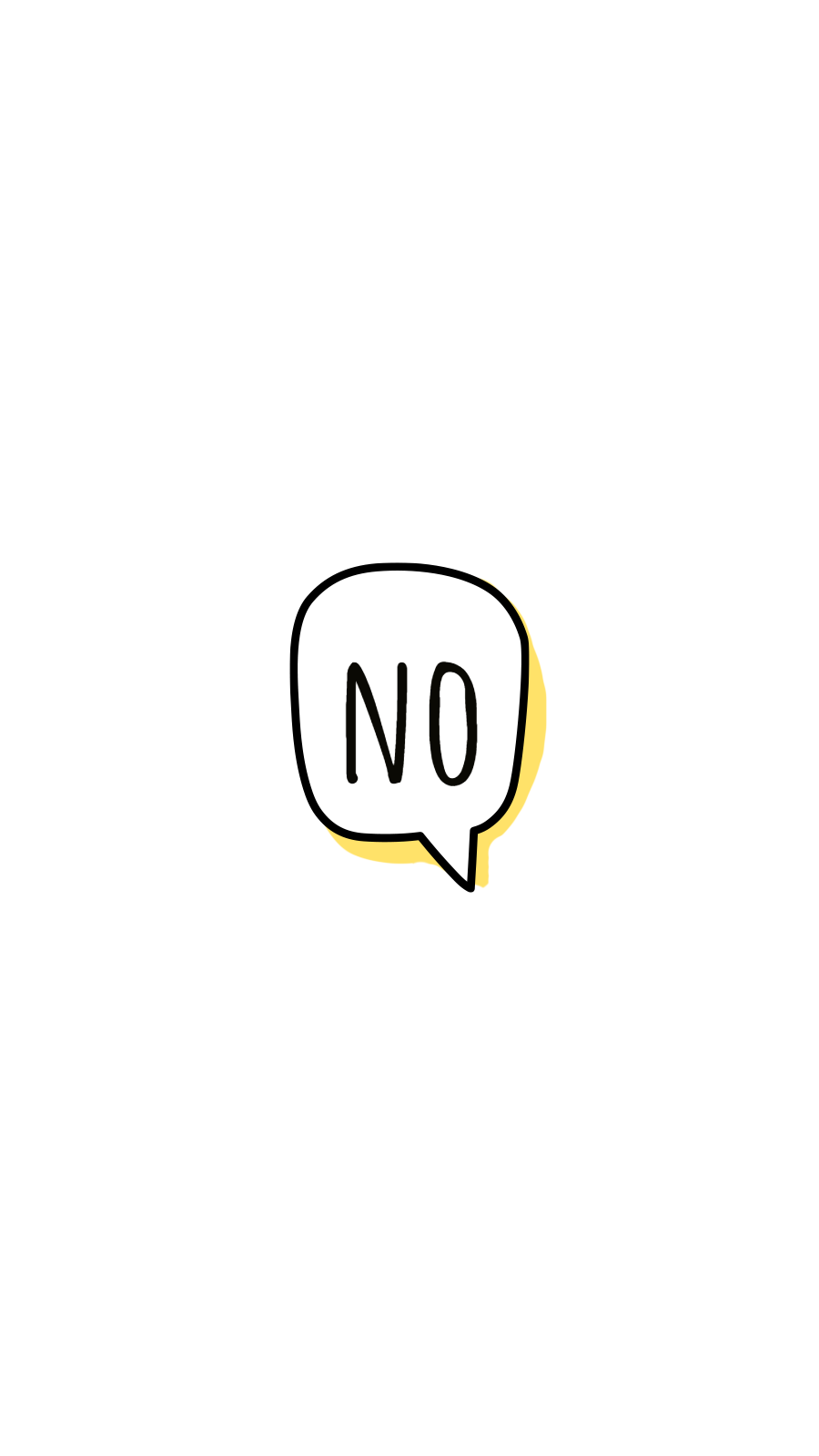 White Background Dialog Black Text Cartoon Simple Style Instagram Highlight