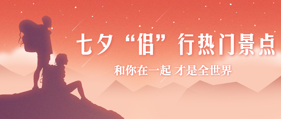 七夕情人节/旅行/情侣/热门景点公众号首图预览效果