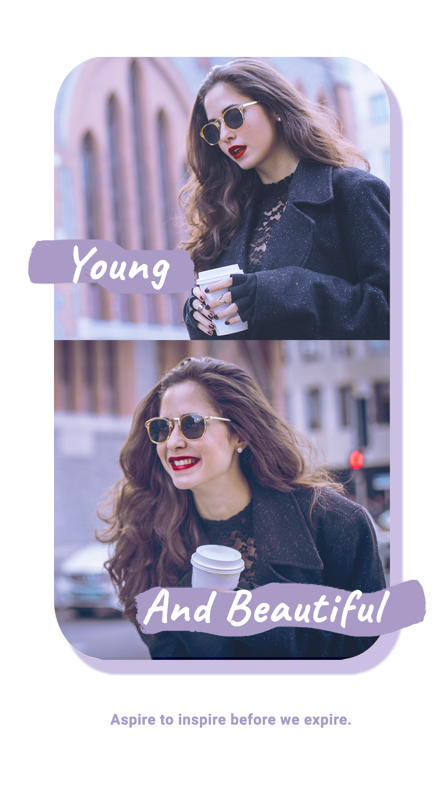 Literary Style Glasses Smile Woman Text Quotes Instagram Story预览效果