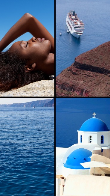 Photo Puzzle Woman Sea Photo Travel Record Simple Art Style Poster Instagram Story预览效果