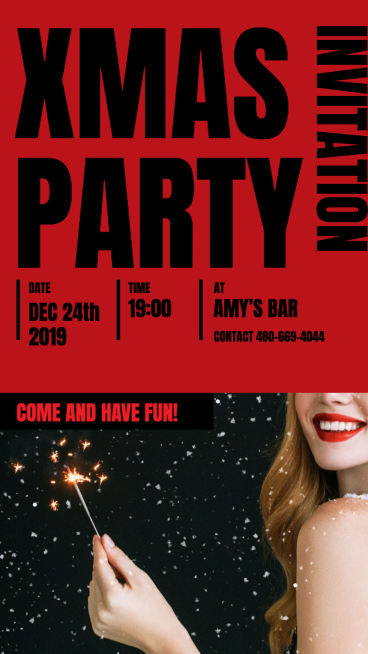 Fashion Christmas Party Invitation Instagram Story预览效果