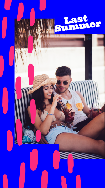 Fashion Style Hand Painted Brush Element Couple Moment Record Instagram Story