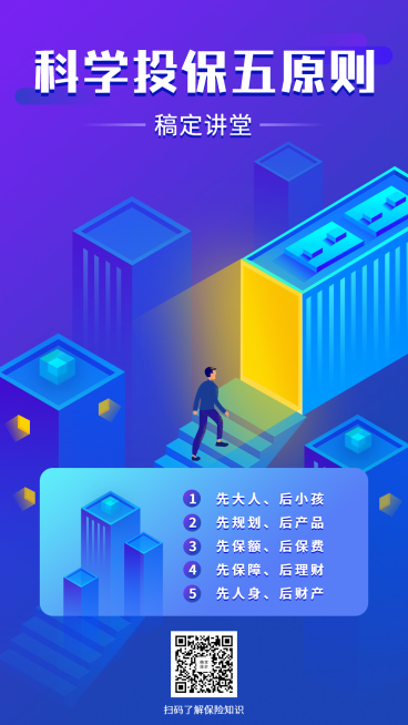 金融保险保险理念投保原则手机海报预览效果