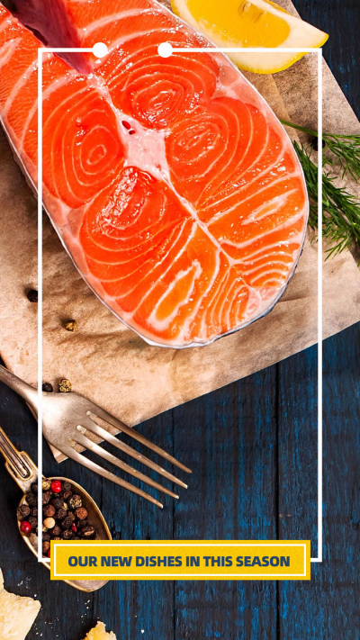 Sea Food Background New Arrival Delicious Food  Record Simple Fashion Style Instagram Story