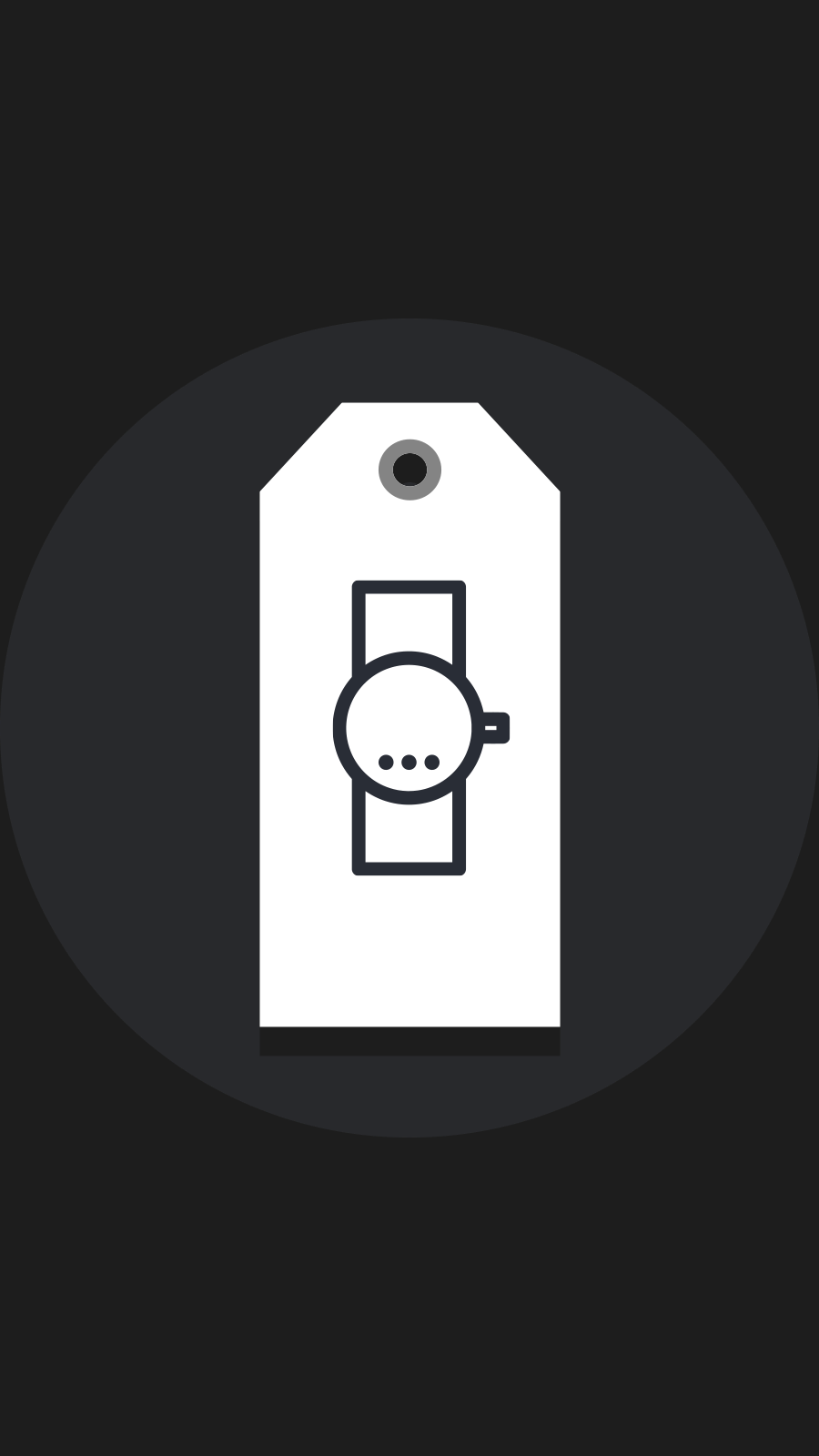 Simple Style White Watch Strap Display Circle Element Instagram Highlight