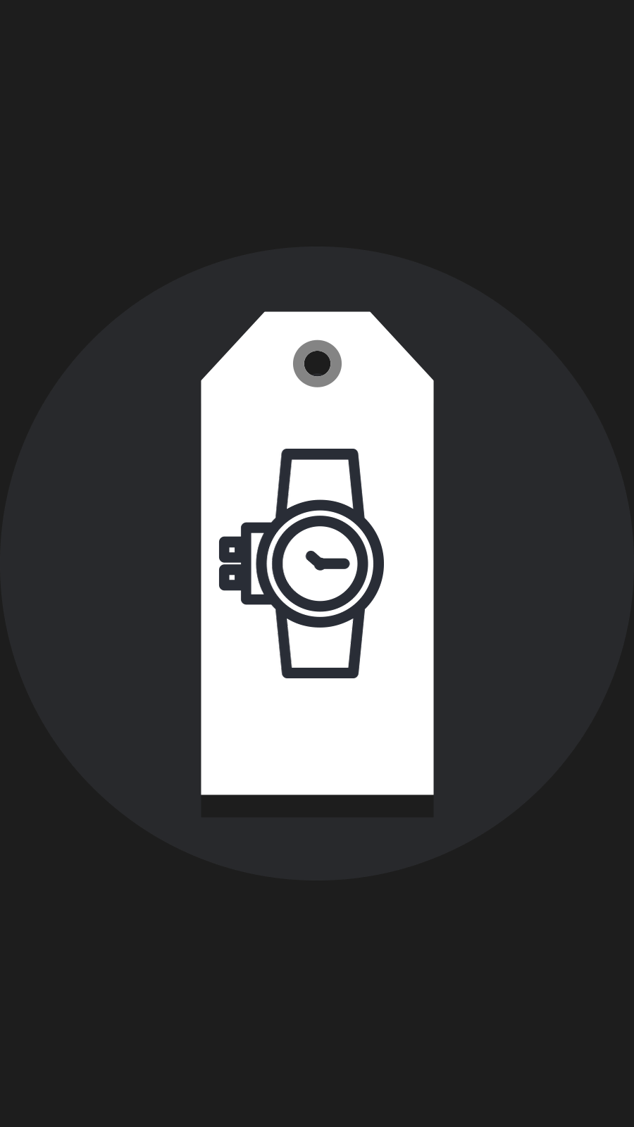 Simple Style White Watch Strap Display Tag Element Instagram Highlight