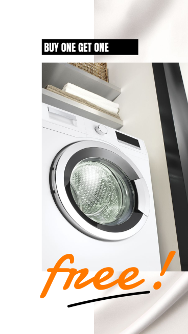 Simple Fashion Washing Machine Discount Promo Instagram Story预览效果