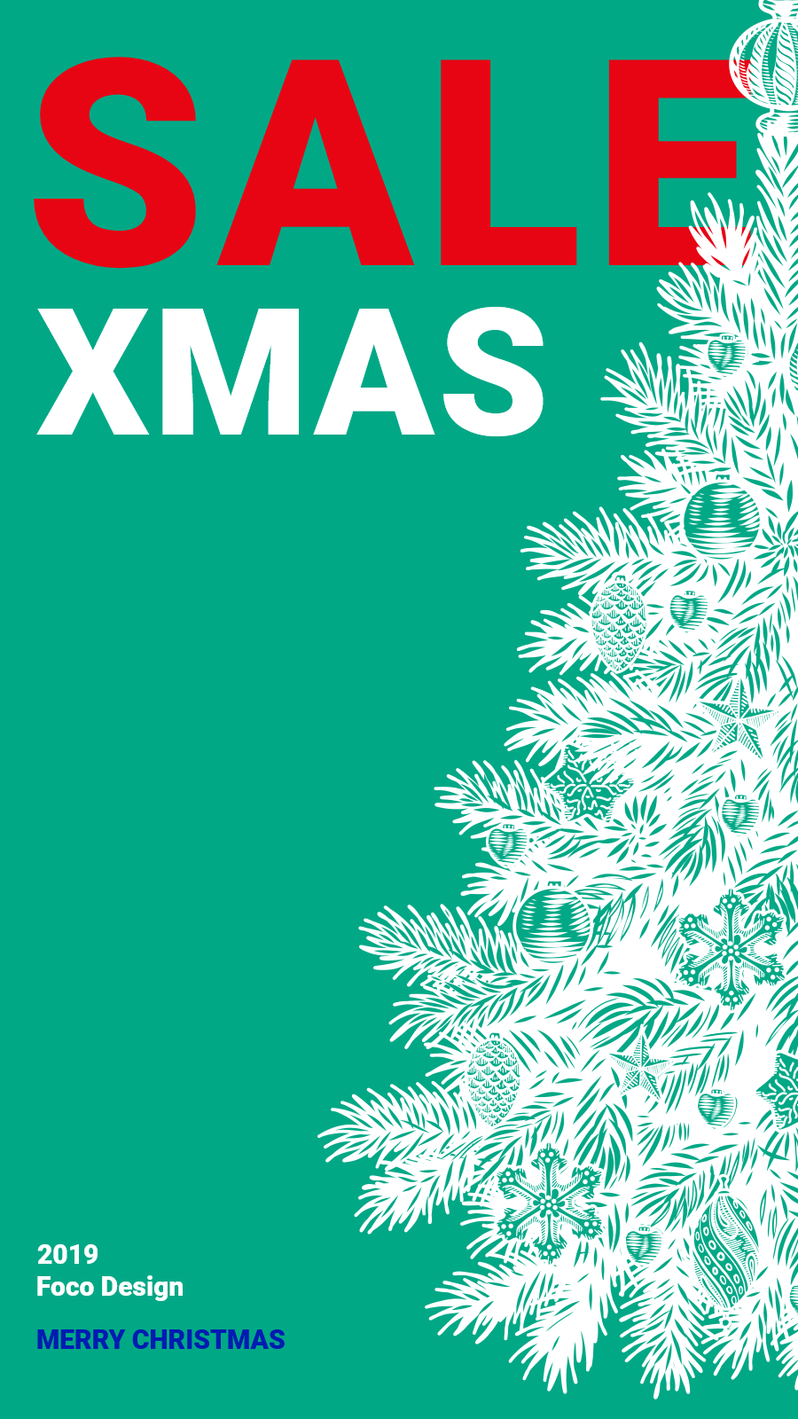 Simple Fashion Christmas Sale Promo Christmas Tree Ecommerce Story预览效果