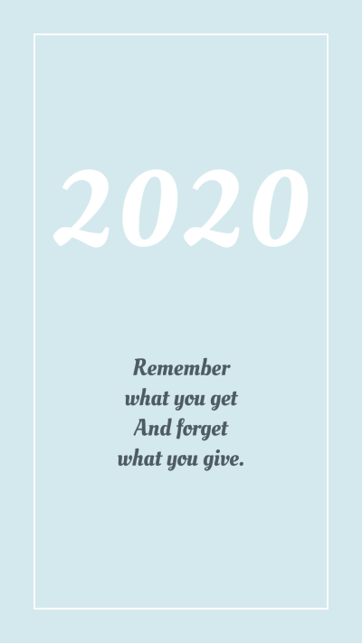 Blue Background White Frame 2020 Solid Text Simple Fashion Style Instagram Story
