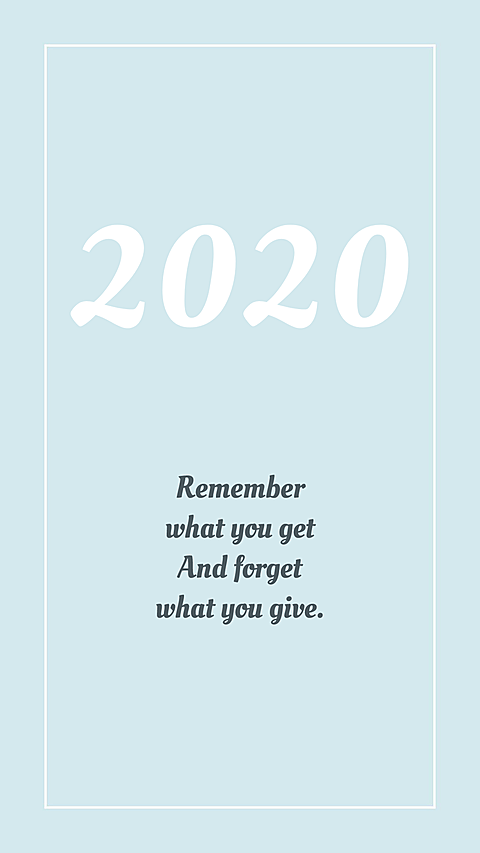 Blue Background White Frame 2020 Solid Text Simple Fashion Style Instagram Story