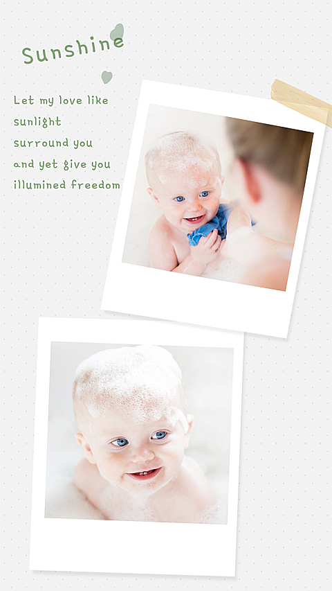 Baby Photo Wall Simple Lovely Style Polaroid Simulation Instagram Story