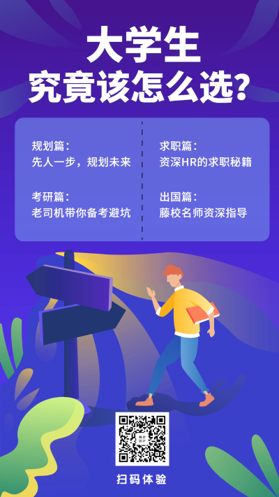 大学生究竟该怎么选手机海报