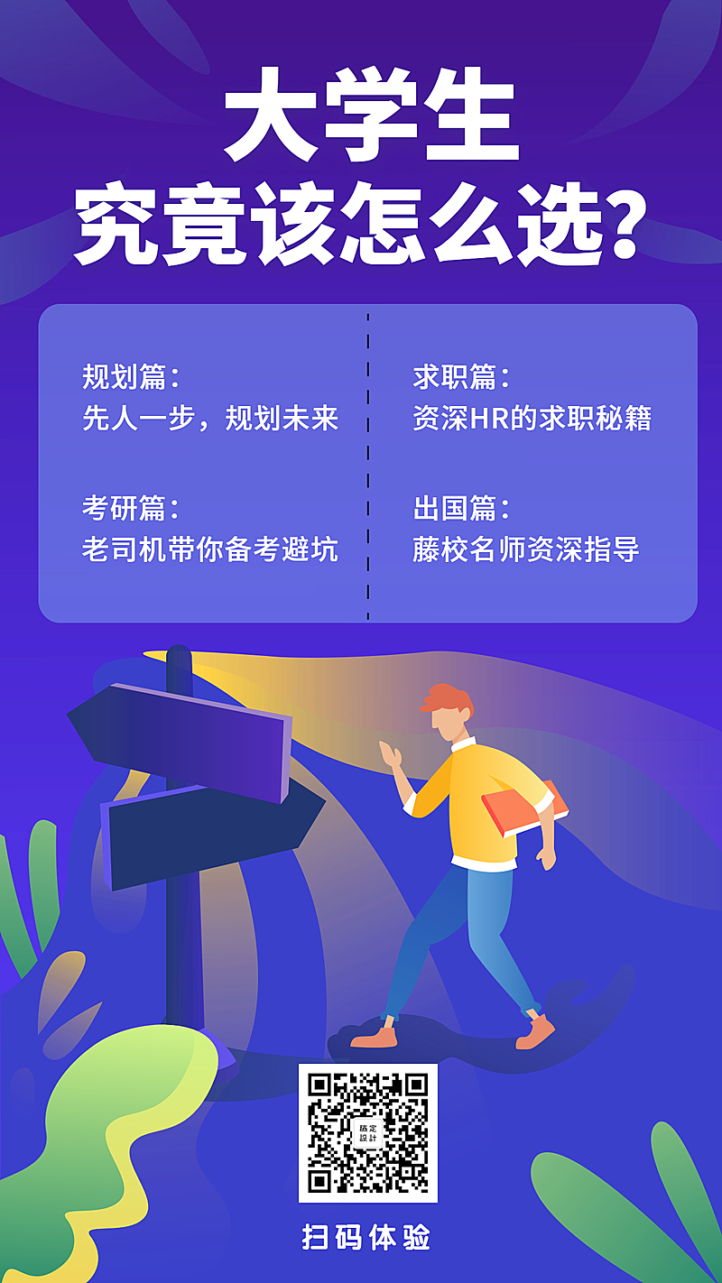 大学生究竟该怎么选手机海报