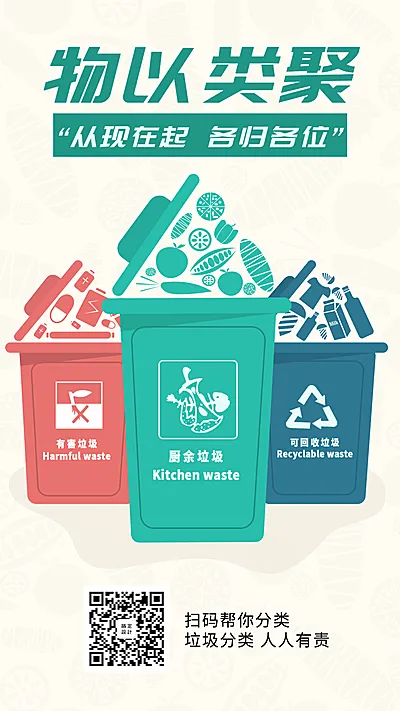 垃圾分类热点手机海报
