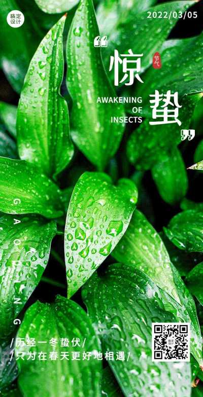 H5翻页二十四节气惊蛰节气祝福习俗介绍企业宣传绿色清新