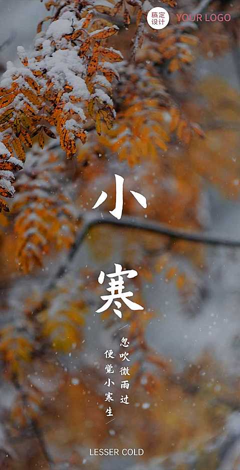 H5翻页梅花树枝小寒节气祝福问候