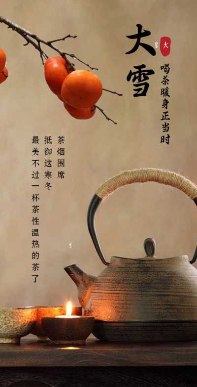 H5翻页大雪节气祝福手绘贺卡节气问候