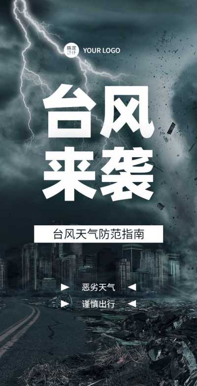 H5翻页安全健康自然灾害自救指南（台风）