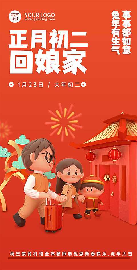 H5翻页春节初二习俗祝福