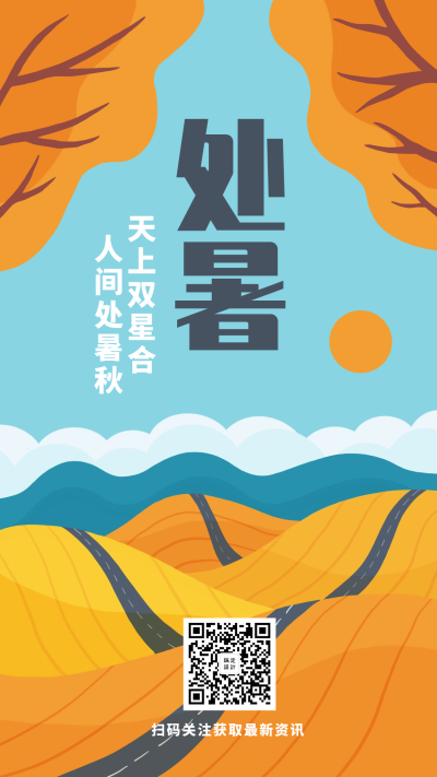 处暑/节气/夏天手机海报