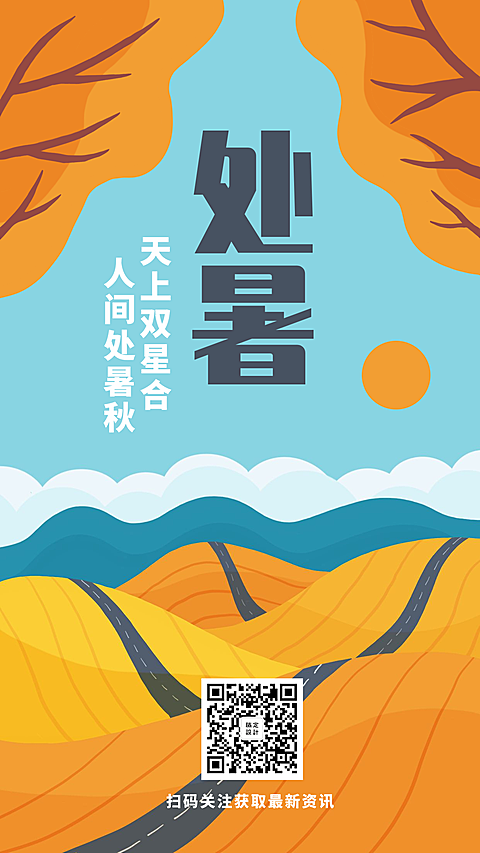 处暑/节气/夏天手机海报