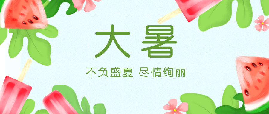 大暑节气清新植物冰棍公众号首图