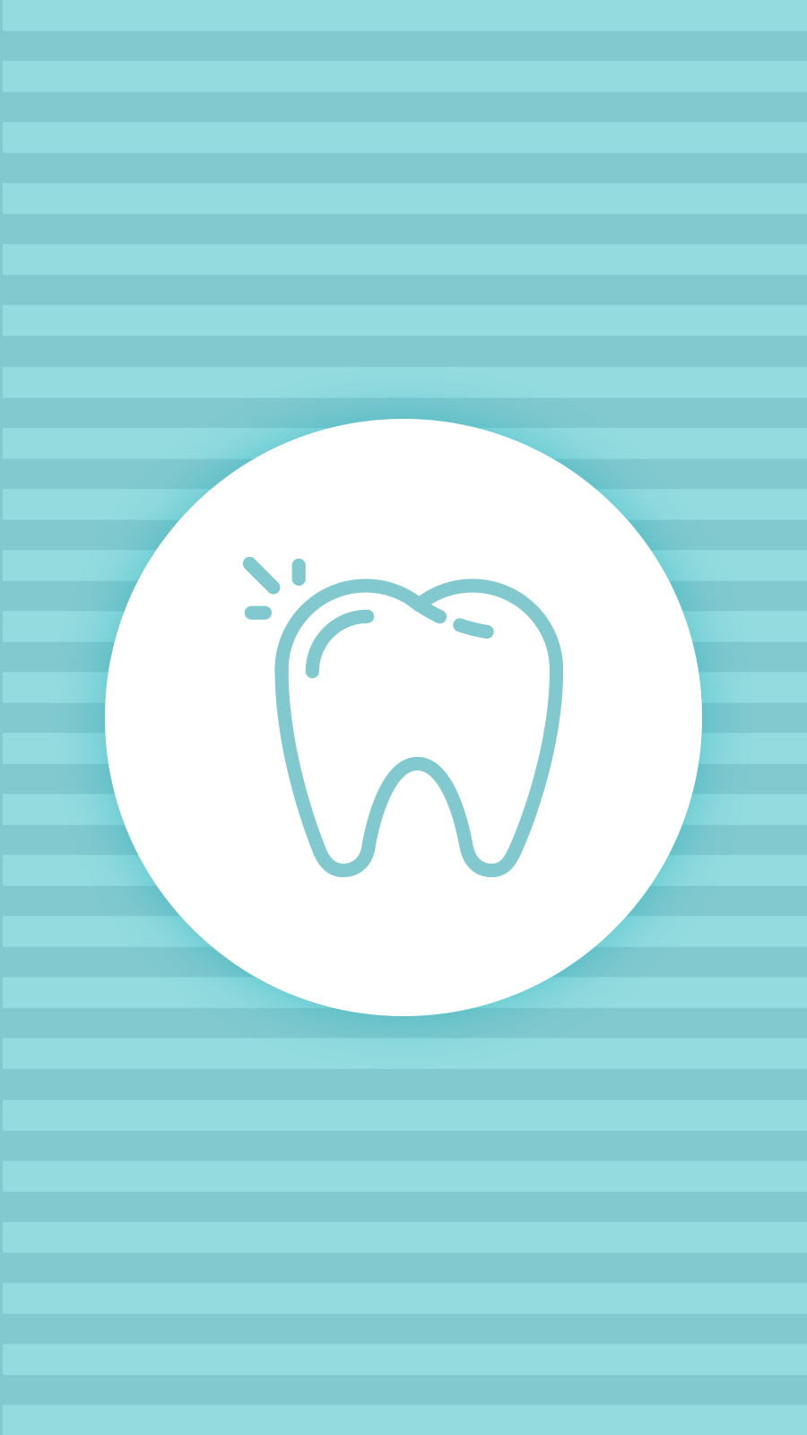 Cyan Gray Stripe Background White Circle Tooth Medical Simple Fashion Style Instagram Highlight