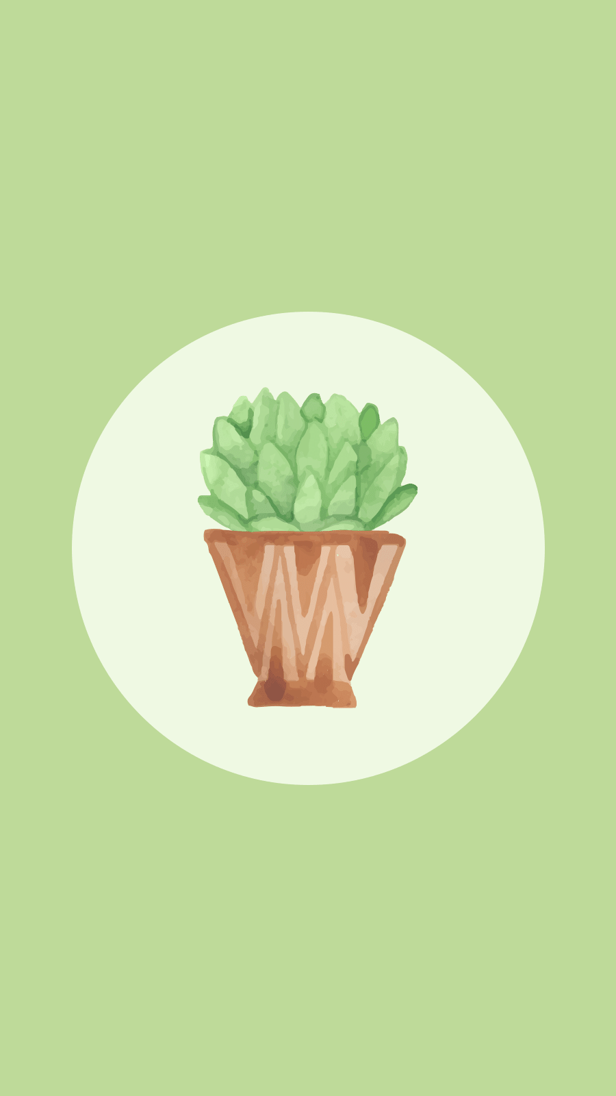 Succulent Plant Simple Green Design Instagram Highlight预览效果