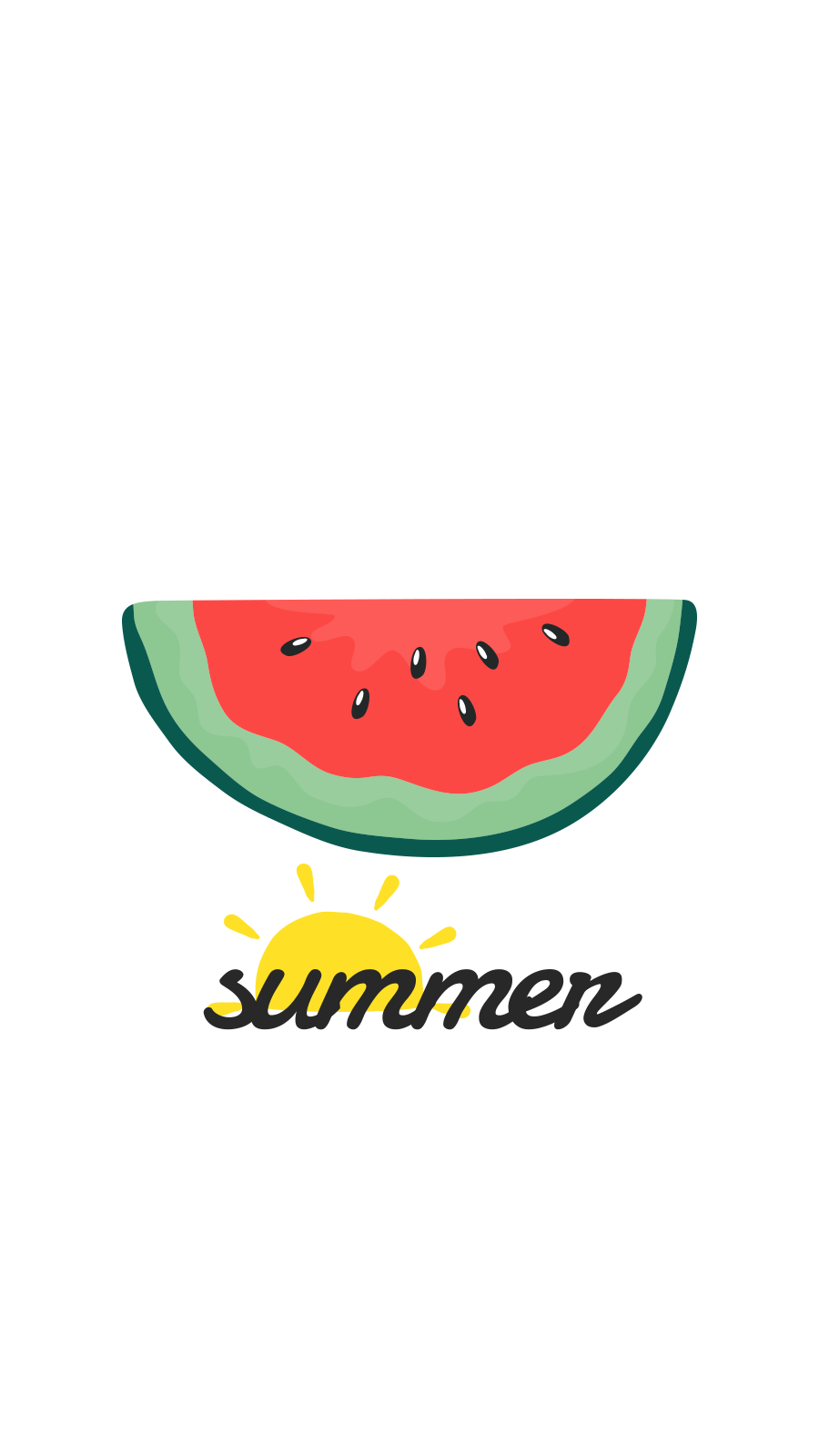 White Pattern Watermelon Summer Travel Record Simple Fashion Style Instagram Highlight