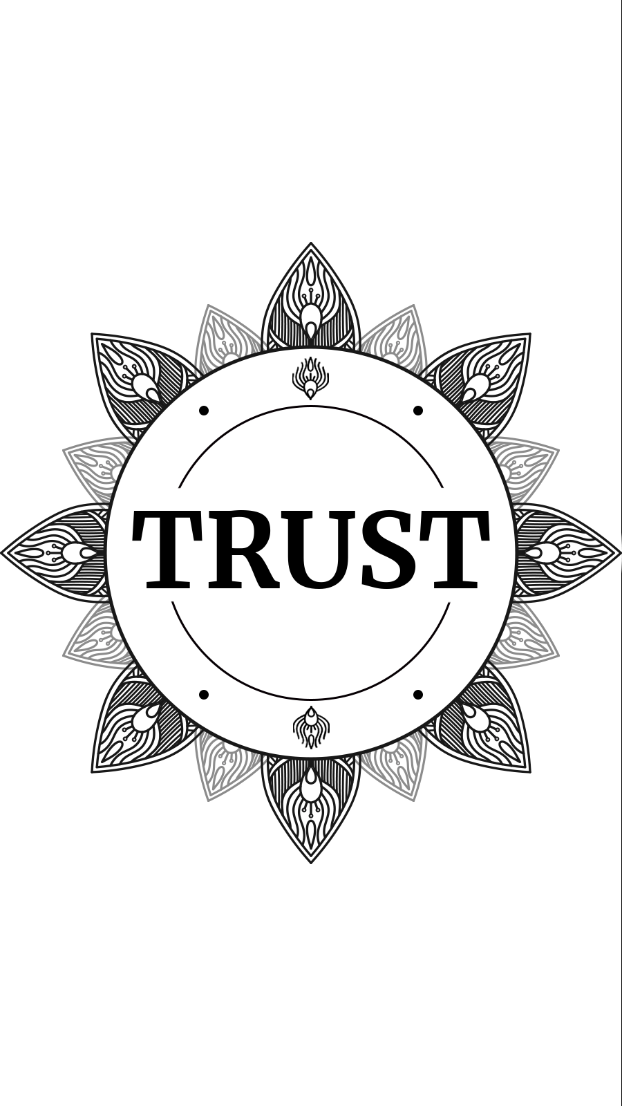 Literary Line Drawing Pattern Circle Frame Text Trust Instagram Highlight