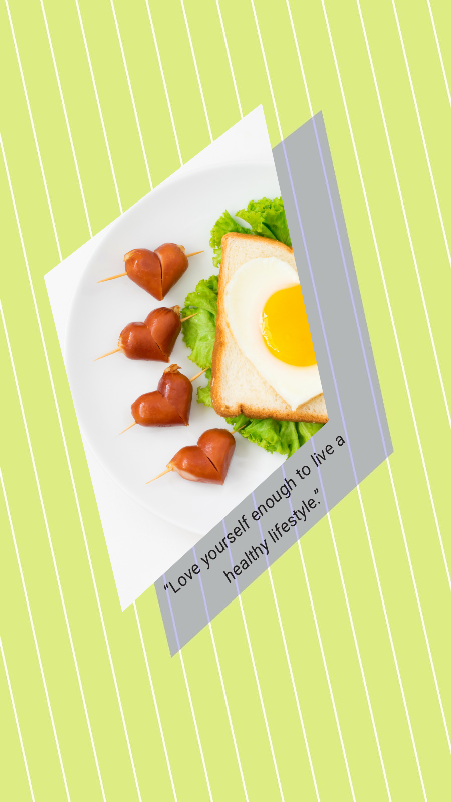 Special Frame Healthy Food Eggs Sausage Photo Breakfast Fashion Simple Style Poster Instagram Story