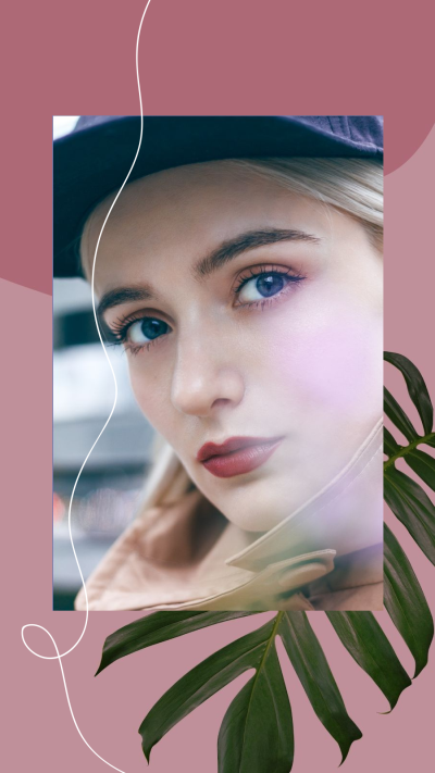 Special Frame Woman Photo Elegant Fashion Art Style Poster Instagram Story