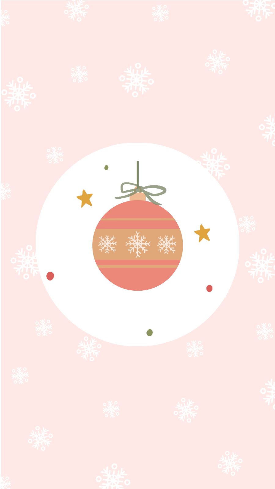 Pink Snow Background Christmas Ball Simple Fashion Instagram Highlight
