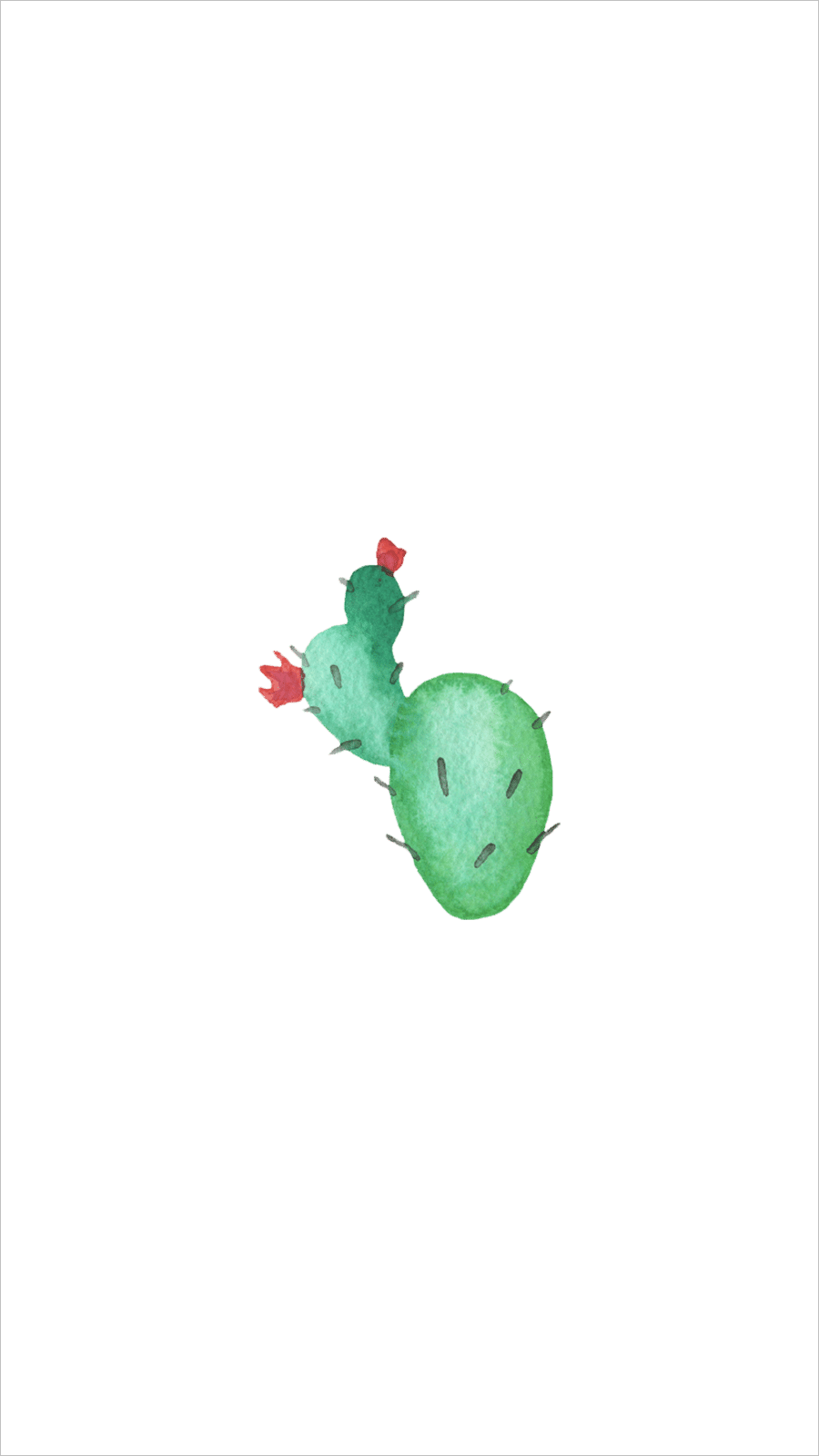 Minimalist Hand Painted Watercolor Cactus Decorate Instagram Highlight
