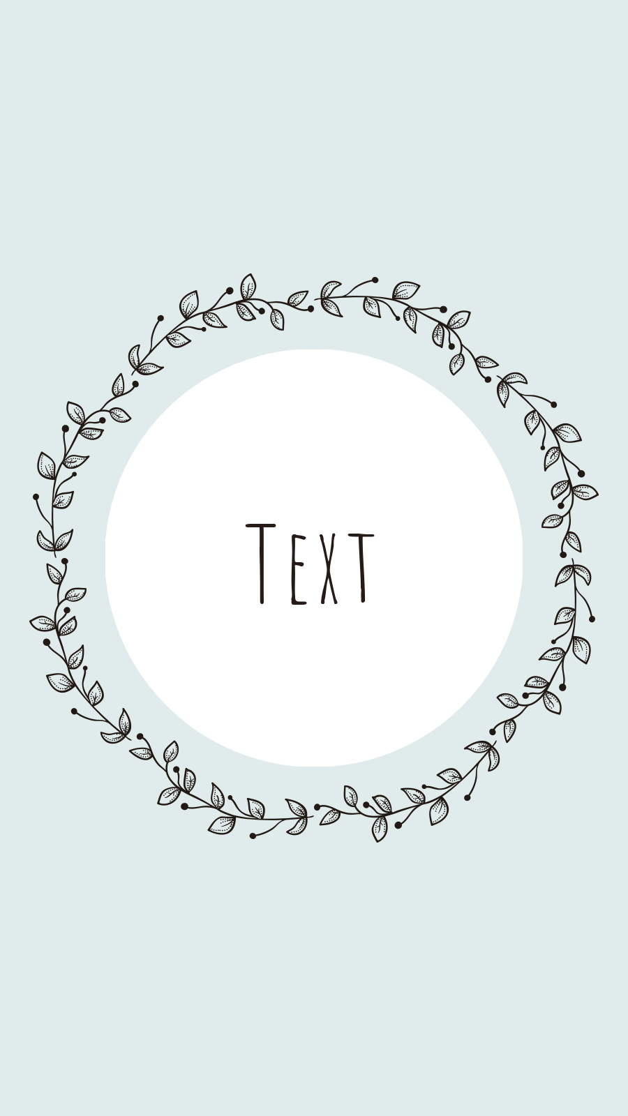 Light Blue Background Line Plant Background Circle Frame Text Simple Fresh Style Instagram Highlight