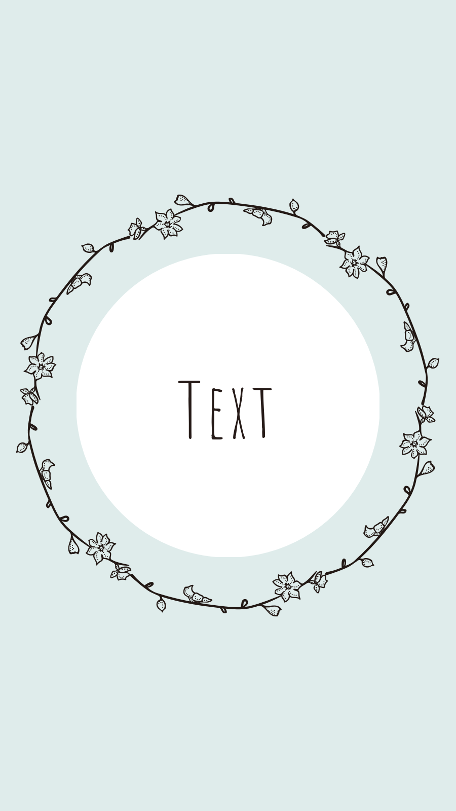 Light Blue Background Flower Circle Text Class Cartoon Simple Style Instagram Highlight