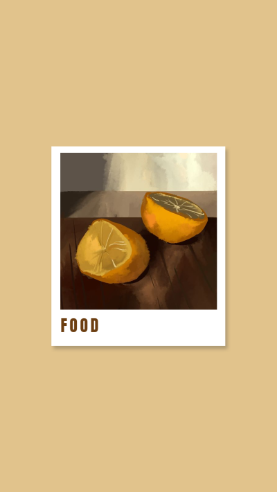Literary Food Orange Polaroid Photography Illustration Instagram Highlight