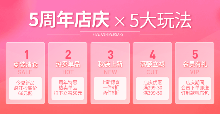 粉色店铺公告预览效果