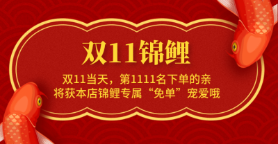 双十一锦鲤海报