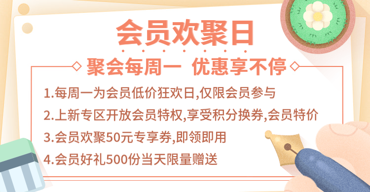 会员欢聚日/店铺公告海报预览效果